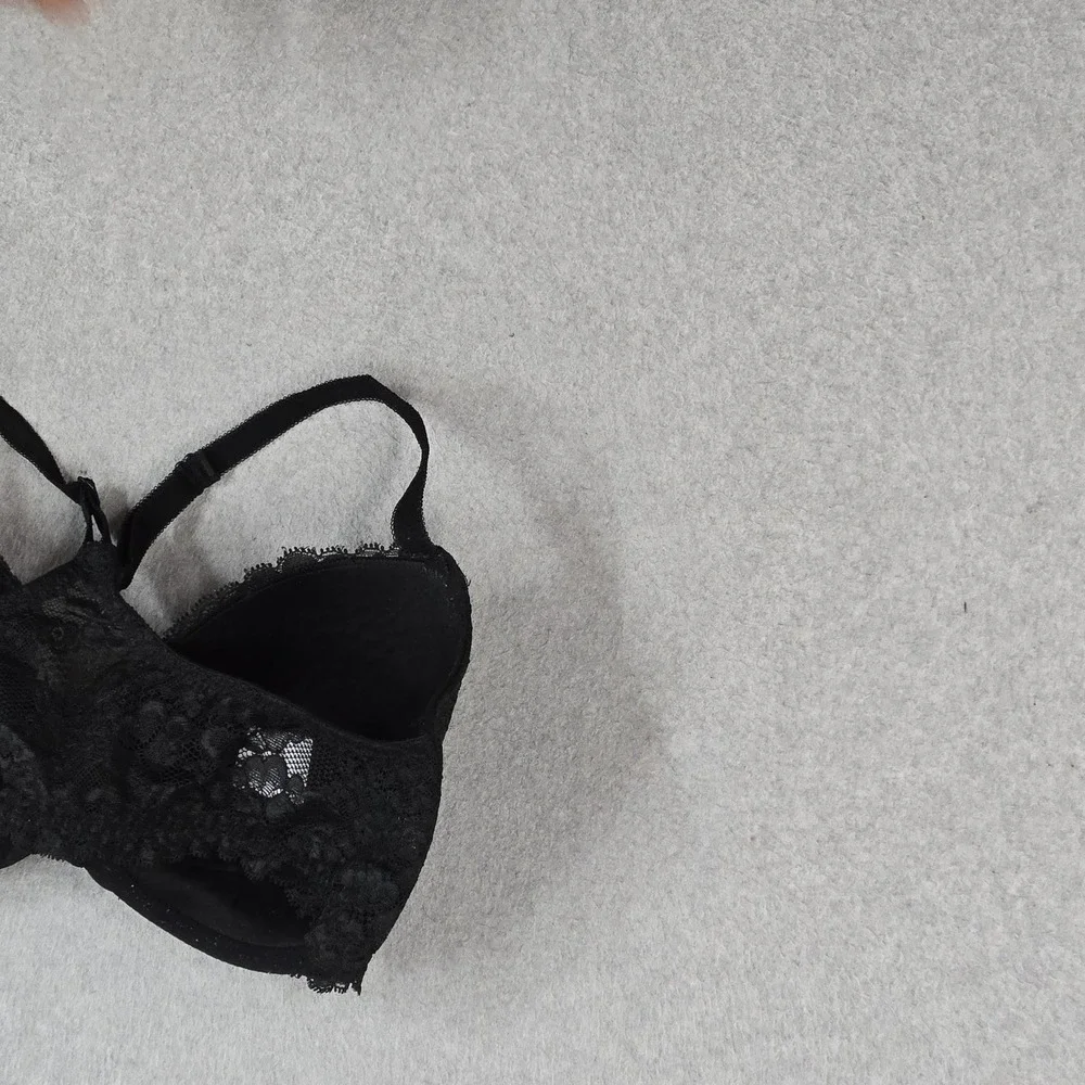 Victoria Secret Women Bra 34DD Black Dream Angels Racerback Demi Underwired Lace